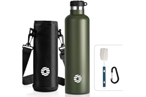 FEIJIAN Stainless Steel Water Bottle 750ml/1000ml Sports Flask Vacuum Insulated Water Bottle Leak Proof BPA Free Metal Water Bottle for School, Cycling, Sports and Gym