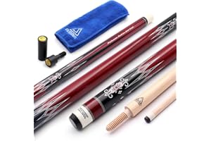 CUESOUL Queue de Billard carambole à 3 Coussins 56 Pouces Poids 18 oz, système de Joint en Bois