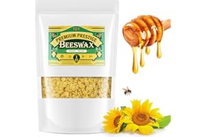 CHILLFLAME Yellow Beeswax Pellets, Beeswax from Organic Farm, Beeswax for Candle Making, Skin Care DIY, Lip Balm and Soap Making Supplies (1kg, Yellow)