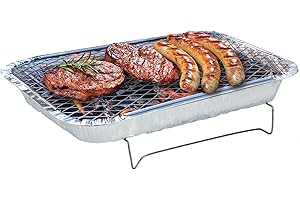 BBQ Collection Barbecue Jetable - Petit Barbecue Charbon de Bois - Mini Barbecue - Barbecue Camping - Barbecue de Table