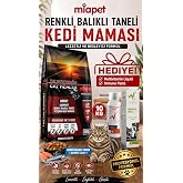 Miapet Gourmet Renkli Balıklı Taneli Yetişkin Kedi Maması Multivitamin Liquid 100 ml Hediyeli 10 KG