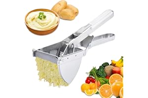 Potato Ricer, MEETOZ Potato Masher Stainless Steel Professional Masher Kitchen Tool, Mash Potato Masher for Creamy Mashed Potatoes