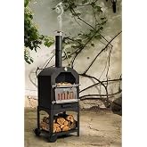 somineco Multi-Purpose Stainless Steel BBQ Pizza Stone with Chrome Lid + Grill -Bread-Barget Oven 2625S
