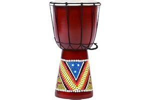 CIFFRE 20cm x 10cm (hauteur x diamètre) tambour djembé enfant bongo peint à la main commerce équitable
