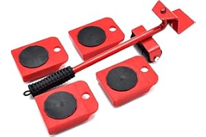 Y-NUT Rullo di trasporto per mobili, Set da 5 pezzi Sollevatore di mobili con cursori Spostamento di mobili pesanti Utensili di trasloco,Attrezzo di sollevamento di oggetti pesanti e scorrevolezza