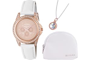 WATCH Tikkers Rose Gold Girls Designer Style White Strap