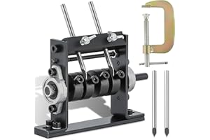 Mxmoonant machine à dénuder de fil 2 couteaux Φ1-30MM, outil de pince à dénuder de fil de cuivre à manivelle, perceuse connectable, avec fermoir de fixation de type G et 2 lames