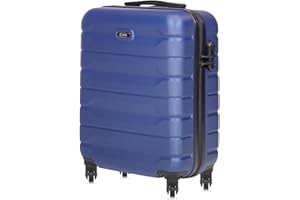 OCHNIK | Valise Cabine | 56 x 37 x 23 cm | Valise Rigide | Valise de Voyage avec 4 roulettes | Petite Taille | Bagage à Main | Durable | avec ABS | Verrouillage numérique, Bleu, S