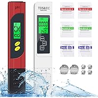 Digital pH Messgerät,Joycabin TDS EC Temperatur & pH 4 in 1 Set mit LCD-Display ATC Hoher Genauigkeit Wasserqualität…
