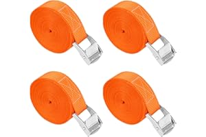 Spanngurte 4M, GAUATO 4 Stück Zurrgurte mit Klemmschloss Befestigungsriemen, Verstellbare Spannbänder Ratschengurte Gurte, Befestigungsgurt für Fahrrad, Autotransport, Fracht, Gepäck, Motorrad