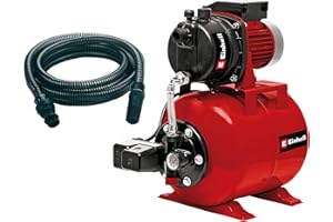Einhell Groupe de surpression GC-WW 6538 Set (650 W, Hauteur d'aspiration 8 m, Câble d‘alimentation 1,4 m, Interrupteur à pression) Livré avec tuyau d'aspiration 7 m