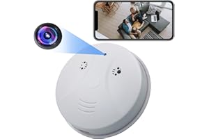 KALESER Wireless Spy Camera Smoke Detector, HD 1080P Wifi Mini Hidden Nanny Camera, Motion Detection, Night Vision, Loop Recording, Remote Live Viewing Control, Home/Office/Room Security Camera