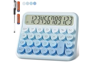 Calcolatrice Da Tavolo Per Ufficio, DECKLIT Batteria Calcolatrice Grande Universitaria a 12 Cifre, Ampio Display Chiaro, Grandi Pulsanti Facili da Premere(Verde)