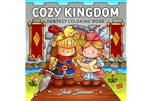 Cozy Kingdom: A Cute Fantasy Coloring Book for Adults and Teens with Knights, Dragons, Unicorns, Fairies, and More!