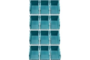 Navaris Organizador Herramientas Pared - Set 12x Gavetas de Plastico para Almacenaje Herramientas Taller Tornillos - Organizador Pared para Taller Garaje