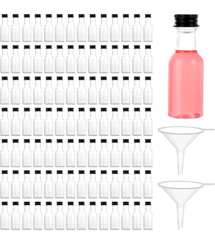 40pcs 60ml Kleine Flessen Voor Het Vullen - Shotflessen Met Deksel Trechter En Label Mini Plastic Fles Voor Likeur Kerstmis Bruiloften Kleine Flessen