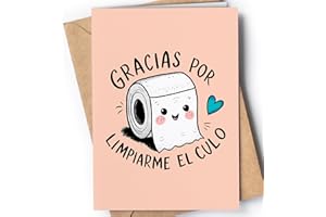 Greeting Cards for Everyone Tarjeta Felicitación Mamá o Papá - Tarjeta Felicitación del Día del Padre o Día de la Madre - Postal Gracias Papá Mamá - Tarjeta Divertida para Cumpleaños - Limpiarme