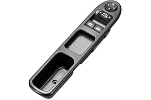 ZISONIX 6554.QC Levé Vitre 207 Avant Gauche Drive CÔTÉ Vitre Électrique Interrupteur Principal,Interrupteur Commande de Leve Vitre pour Peugeot 207 (6554QC)