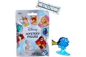 Jada Disney Nanofigs Blind Pack – (1 Piece in Mystery Blind Bag) - 1 of 12 Detailed Nano Collectible Metal Figures for Fans and Children from 3 Years, Random Selection, Each Approx. 4 cm