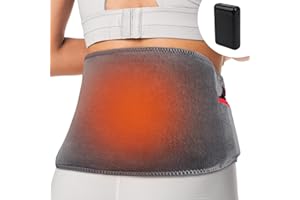 Comfheat Cordless Back Heating Pad for Back Pain Relief, Portable Heated Back Wrap with 10000mAh Battery for Lower Back, Cramps, Menstrual, Gift for Women Men, Fit Size S/M/L/XL