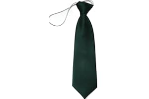 GENERIC (RACING DARK GREEN)Boys Elastic Satin Feel Tie ideal for School/Weddings/Christenings or just a Special Occasion