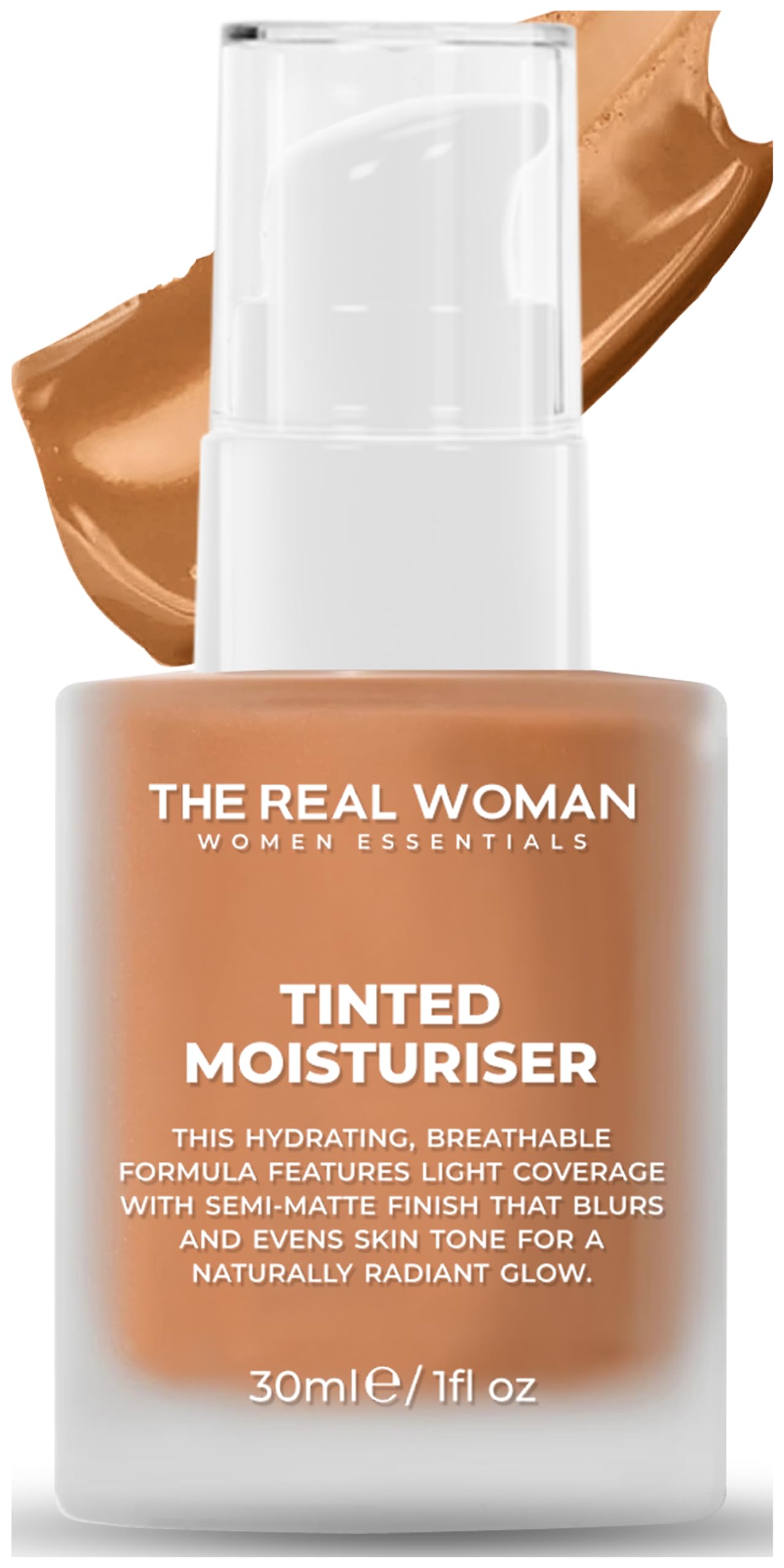THE REAL WOMAN Real Skin Tinted Radiant Moisturiser Lotion, 30ml (SHADE: 04 TAN)