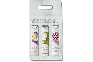 SPRAYLEGGERO Confezione Regalo 3 x 200 ml olio spray nutraceutico:olio di Sesamo Tostato, di Cocco e di Vinacciolo- Salute & Benessere – 100% Naturale,100% Leggero, 100% Facile