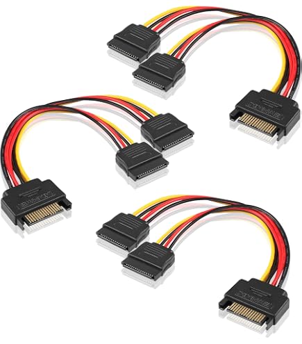 Câble D'alimentation SATA 1 Mâle Vers 5 Femelles - 18 AWG, 20+15cm Branches, Pour SSD/HDD, Alimentation PC