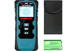 HANMATEK Detector de Vigas y Metales 5 en 1 con Sensor Inteligente, Escáner de Pantalla LCD HD y Alarma Sonora - Escáner de Pared para Metales, Cables CA, Madera y Tuberías - SF4