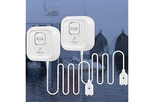 KERUI Sensore Livello Acqua Serbatoio, Rilevatore Perdite Acqua Tubi con Cavo Sonda Esteso e Staccabile, 100 dB Sensore Acqua con 3 Tipi di Allarme senza Fili per Casa, Cucina, Bagno-Senza WIFI