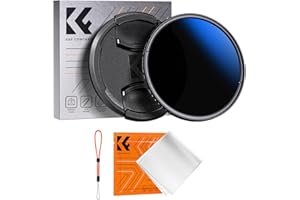 K&F Concept Nano-X ND Filtro Variabile ND2-ND400 (1-9 Stop) 52mm Filtro ND Variabile di 18 Strati Rivestimento Nano in Vetro Ottico con Un Panni di Pulizia e Tappo per Obiettivi