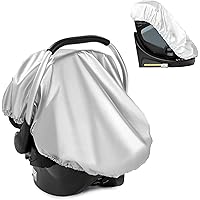 Italbaby Copriovetto Universale In Spugna Di Cotone - Morbido, Traspirante, Per Seggiolino Auto Gruppo 0+ - Azzurro, Made In Italy - Foto 5