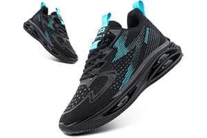 Hitmars Zapatillas Running Hombre Deportivas Tenis Zapatos Deporte Sneakers Zapatillas Correr Gym Fitness Casual Sneakers Sport Negras 39-46 EU