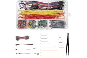 ‎WAYINTOP WayinTop Breadboard Steckbrücken Drahtbrücken Jumper Wires Set, U-Form Breadboard Jumper Drähte mit 14 Verschiedene Längen + Flexible Breadboard Jumperkabel M/M + Pinzett