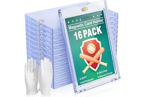 ‎MLIKERO Mlikero 16 Magnetic Card Holder für Sammelkarten, 35PT Sammelkarten Hüllen Hartkartenhüllen Trading Card Holder Fit für MTG, Standard-Karten, Fußball, Sportkarten
