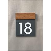 Wooden Serisi Kendinden Yapışkanlı Minimal Kapı Numarası -18
