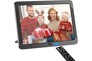 Digital Photo Frame 8 inch FHD, Fambrow Digital Picture Frame 1920x1080 Full IPS Display with Photo/Music/Video Player/Calendar/Alarm, Brightness Adjustable Electronic Photo Frame with Remote Control