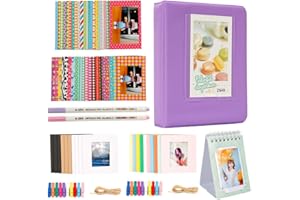 Annle 64 Tasche Album fotografico da 3 pollici Accessori per Fujifilm Instax Mini Fotocamera/HP Sprocket Photo Printer/Polaroid Snap, Z2300, SocialMatic Instant Camera e Zip Instant Printe