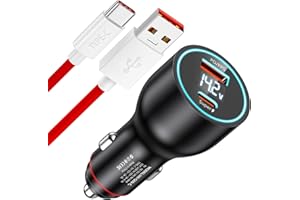 IMANGOO 100 W zapalniczka USB ładowarka do OnePlus Supervooc Charge, USB C ładowarka samochodowa Dualport USB C kabel do ładowania Car Charger do OnePlus 13 12 10Pro Nord 2T Nord 4 CE 4 Lite OPPO Reno 11F