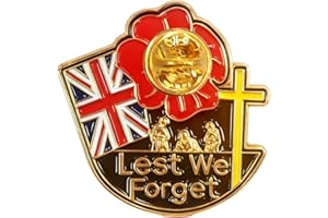 UORRHAW Lest We Forget Pin 2025 Remembrance Day Badge Enamel Brooch Veteran Soldier Gifts Decor Memorabilia