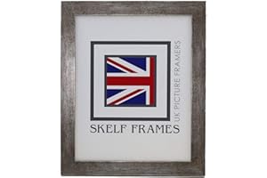 Skelf Frames 15 x 10 Inches Picture Photo Frame in Antique Silver Solid Wood with Glass Hand made in Yorkshire (Multiple Sizes)