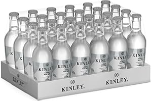 Kinley Tonic Water, Acqua Tonica con note di Limone, Lime e Lemongrass, Adatta alla Mixology, Per Drink Rinfrescanti e dal Sapore Inconfondibile, Bevanda Analcolica - 24 Bottiglie in Vetro da 200 ml