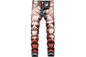 JENY-LUCK Men's Slim Fit Stretch Jeans Ripped Skinny for Men, Distressed Destroyed Straight Leg Fashion Comfort Flex Waist Jeans, Teenager Casual Fashion Designer Classic Regular Fit Basic Denim Pants