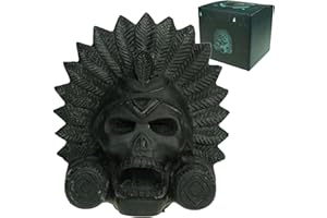 OCARINAWIND “OW” Authentic Aztec Death Whistle - Produces Loud Human-like Screams at high Decibels, Collectible Traditional Black Aztec Design