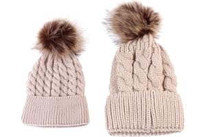 SH-RuiDu 2 cappelli coordinati per famiglia genitore-figlio, per bambini, in maglia, per bambini, per mamma e bambini