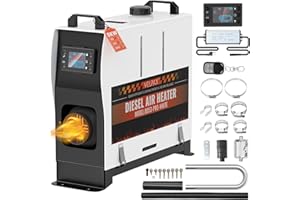 VELPAX 220V 8KW Diesel Air Heater, All in One Truck Heater, Portable Diesel Heater with Remote Control LCD Monitor and Silencer for Car Trucks Bus RV and Traile