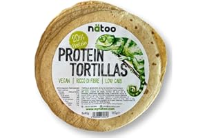 NÄTOO Tortillas, Piadine proteiche ideali per diete ipocaloriche, 20% Proteine, Perfette per Sportivi, Piadine Proteiche per la dieta ipocalorica e iperproteica, Confezione da 24 piadine da 40gr Vegan