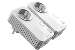 STRONG Pack de 2 Prises CPL 500 Mbps, Prise filtrée et Port Ethernet, Compatible boxs Internet, Idéal Multi TV, Streaming HD, Aucune Configuration, Prêt à l'emploi, prise européenne