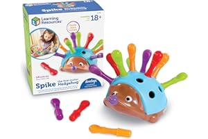 Learning Resources Spike Le Hérisson – Jouet Éducatif Motricité Fine Dès 18 Mois – 12 Piques Colorées – Apprentissage Couleurs et Formes – Idée Cadeau Noël Bébé