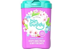 Bin Buddy Fresh Spring Blossom 450g, Bin Freshener Deodoriser Powder, Leaves Your Bin Smelling Great, Suitable for Indoor and Outdoor Bins